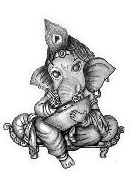 Bal ganesh  Ganesha drawing Ganesh art Ganesha art