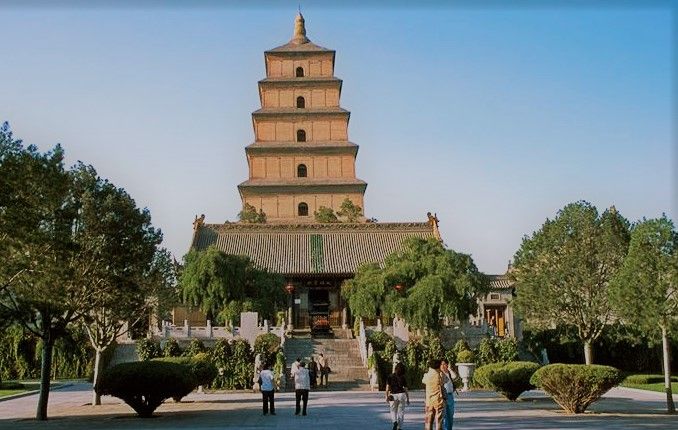 大雁塔 Da 慈恩寺 Mahavira 大厅的在中国 Dayan Pagoda Da Ci En Temple Mahavira Hall In China Steemit