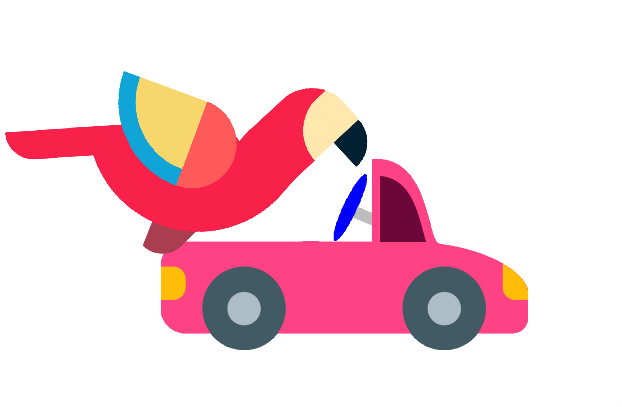 Parrot on a toy car animation done by me — Steemit