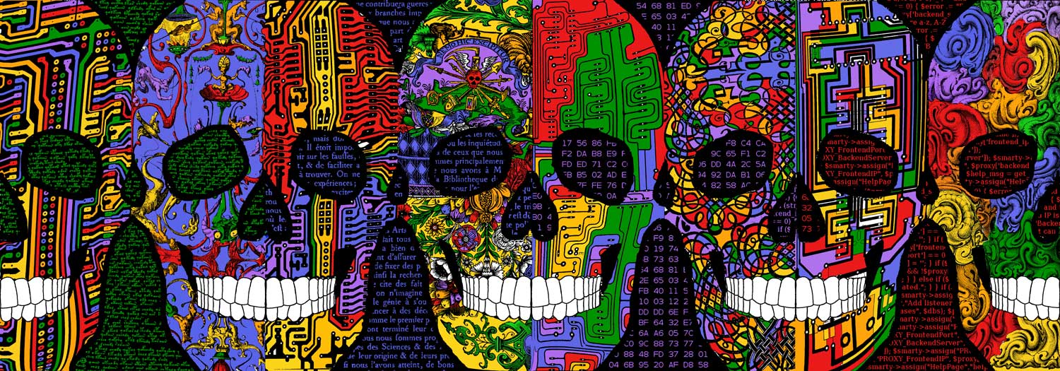 skull collage