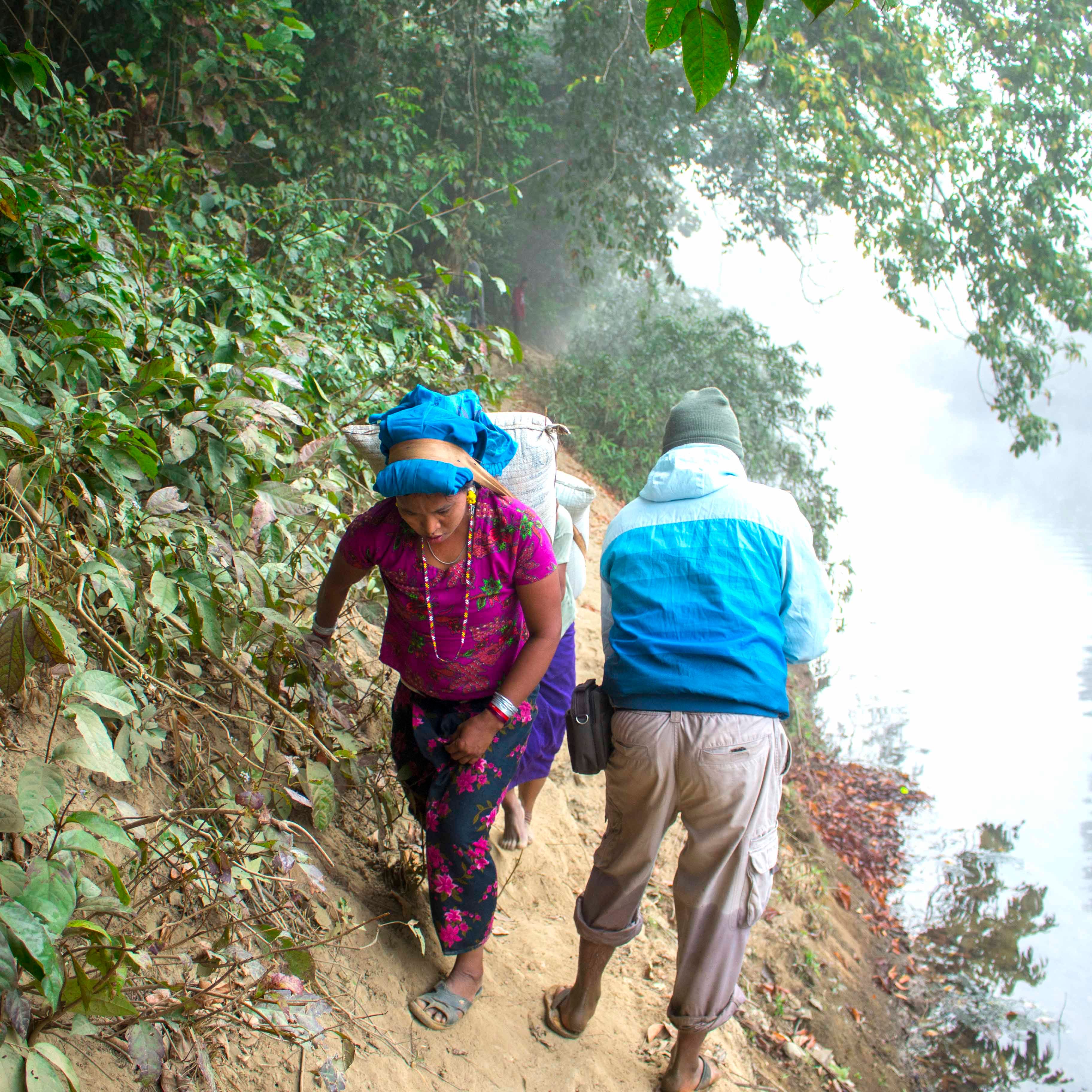 Tourist and the daily life of Marma tribal women..jpg