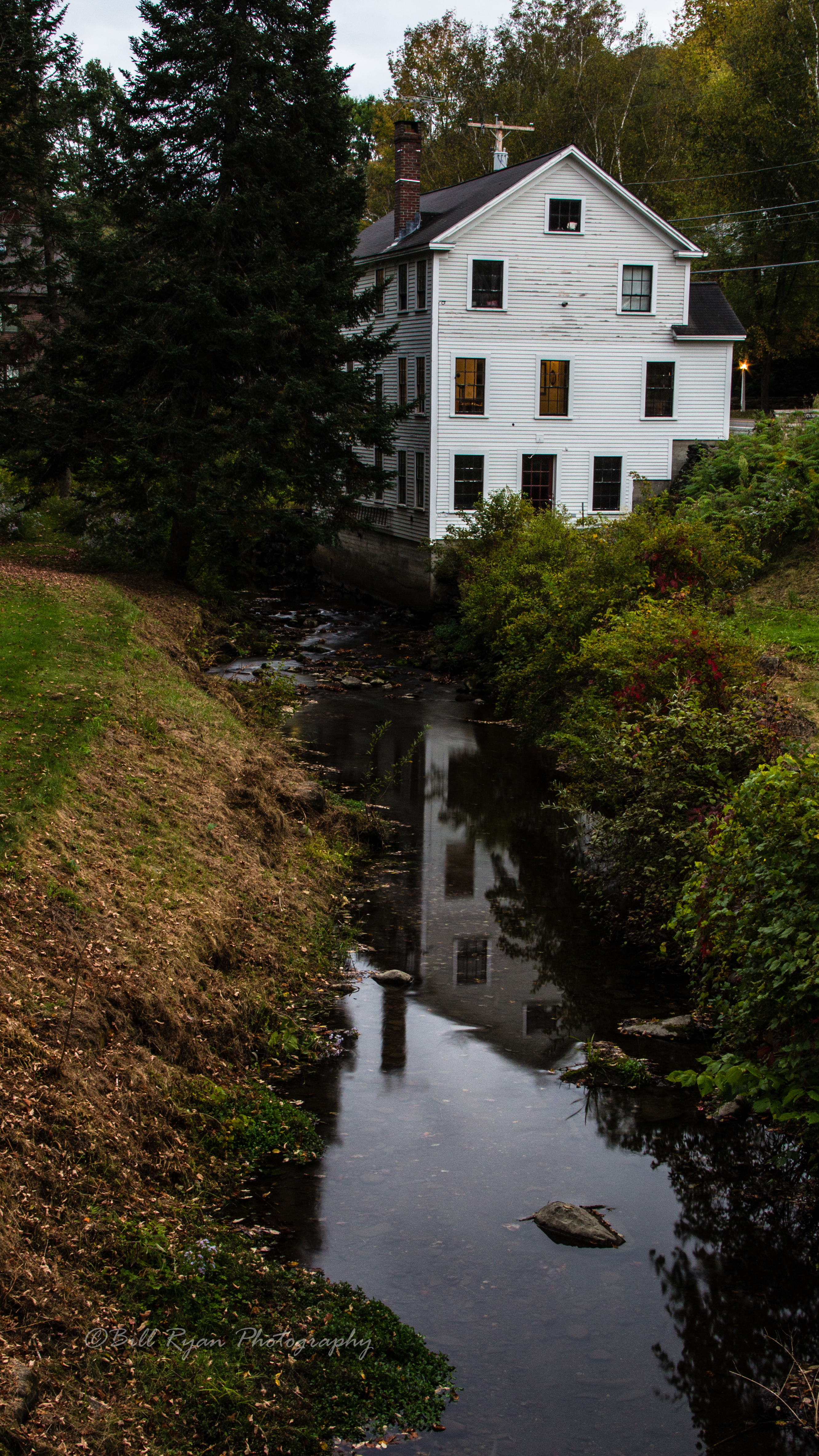 Old building river reflection -Vermont -1.jpg