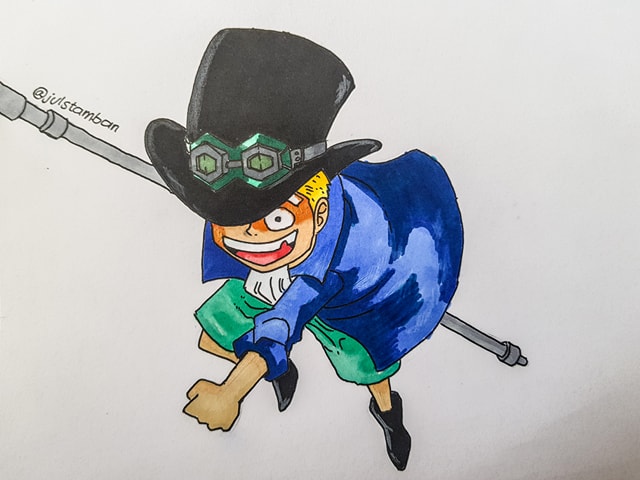 One Piece Drawing Young Sabo Fanart Steemit