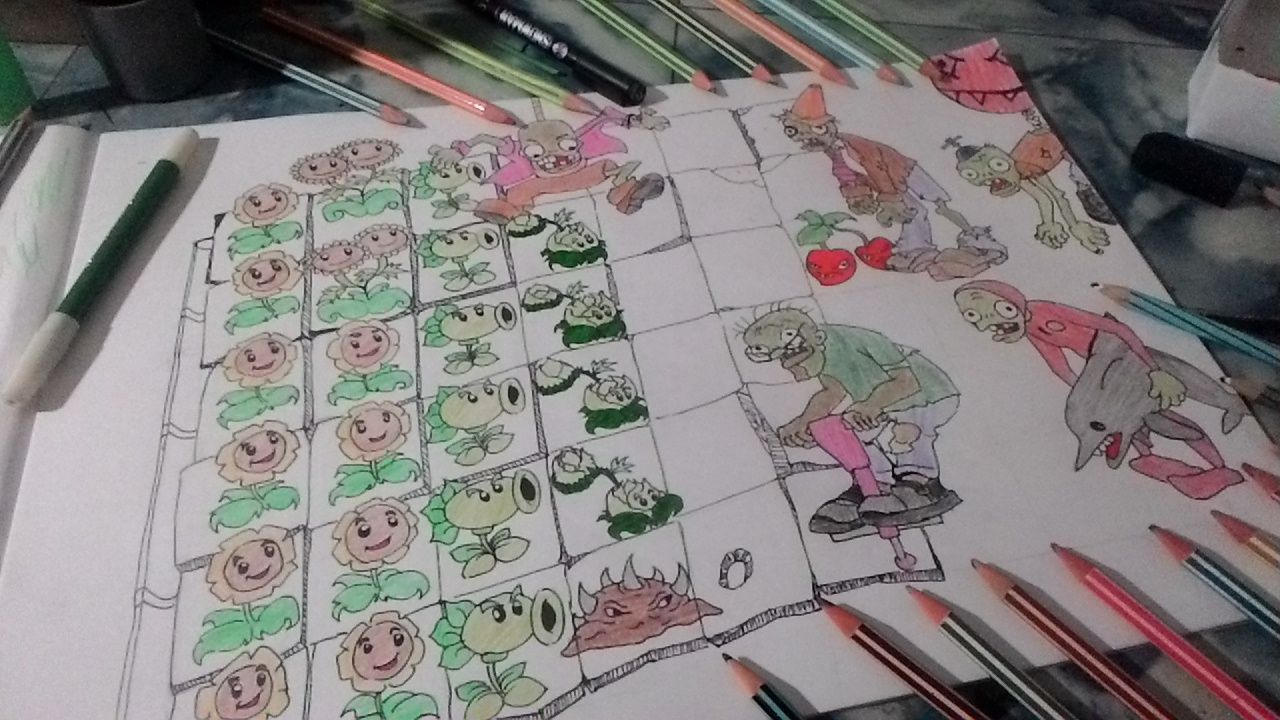 how to draw plants vs zombies 2