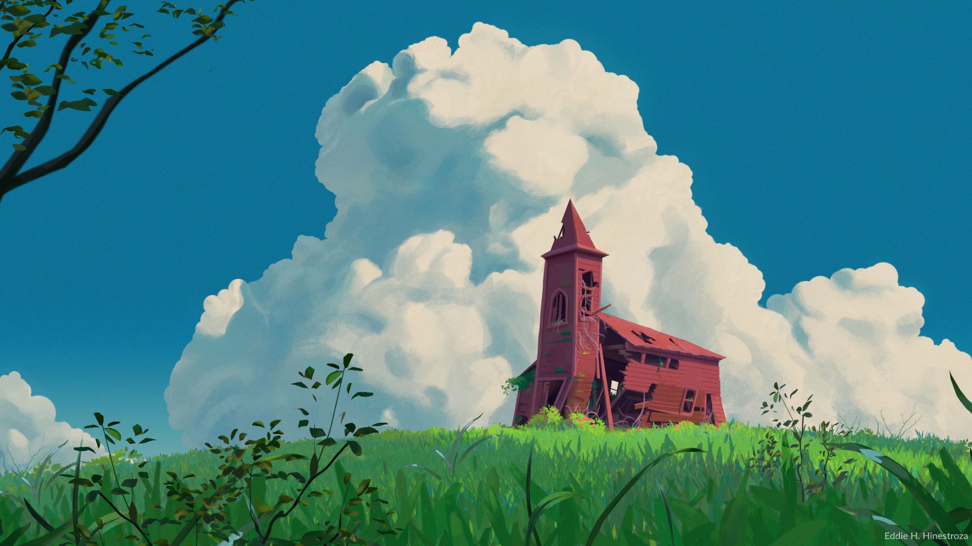 Painting inspired by Studio Ghibli — Steemit