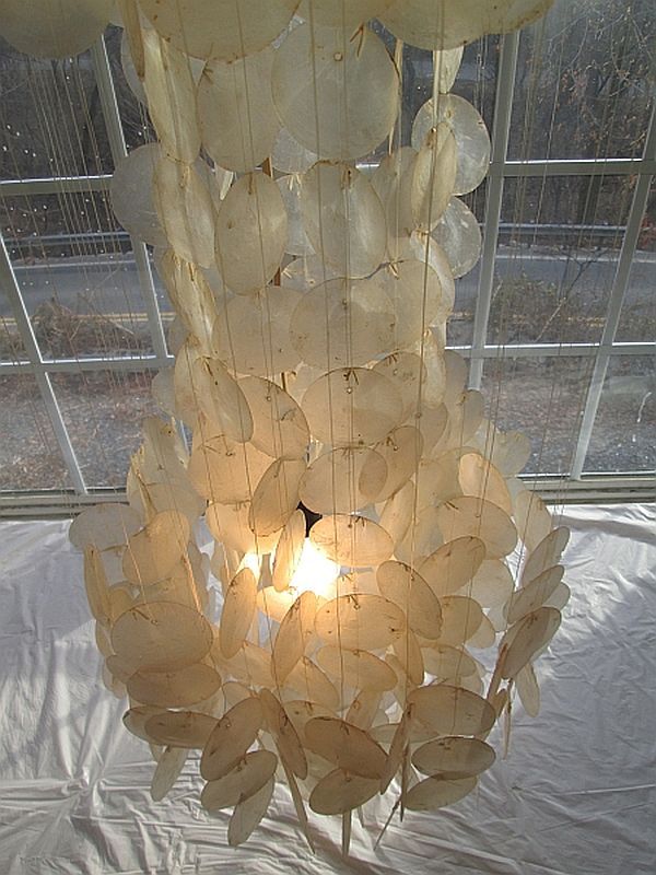 Capiz Shell Chandelier DIY