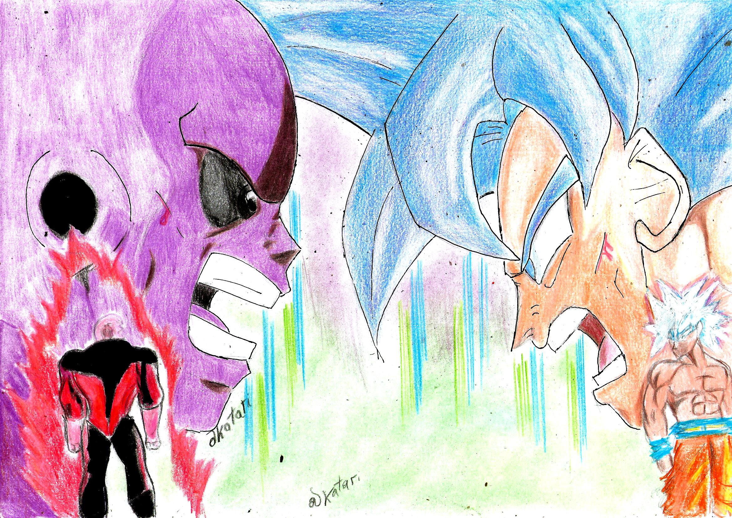 GOKU vs JIREN - Dragon Ball Super - Proceso de Dibujo @katari — Steemit