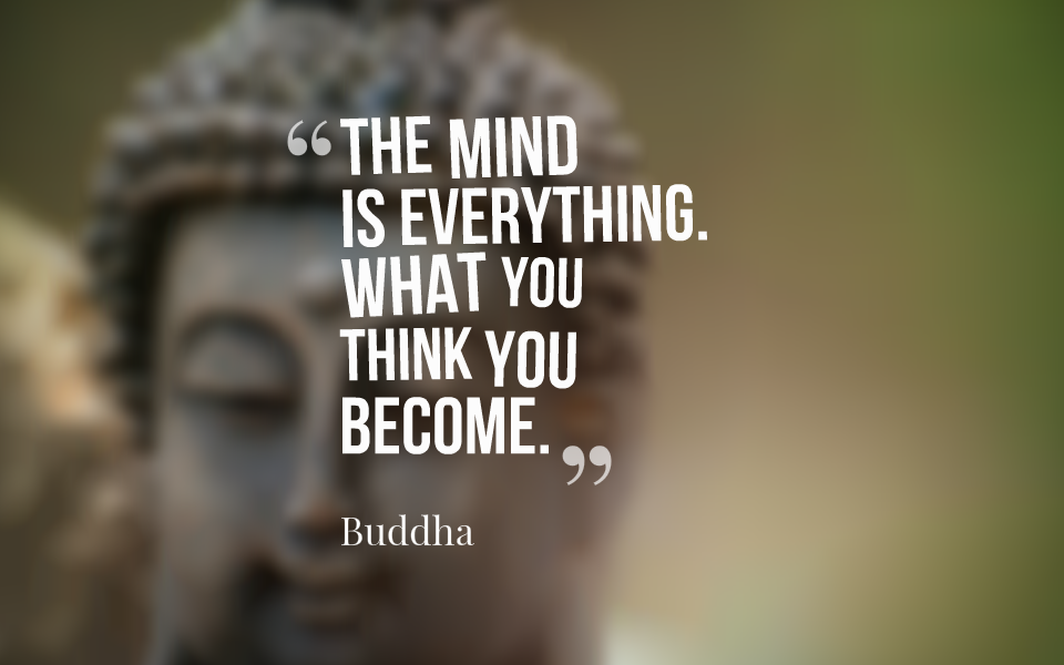 Mindset is everything what you think you become. Sayings of the Buddha. What we think we become. What you think. What do you think about life