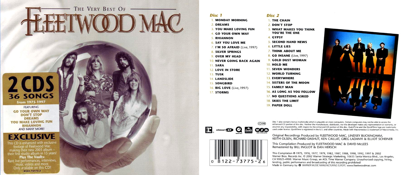 FLEETWOOD MAC - THE VERY BEST OF FLEETWOOD MAC (2002) — Steemit