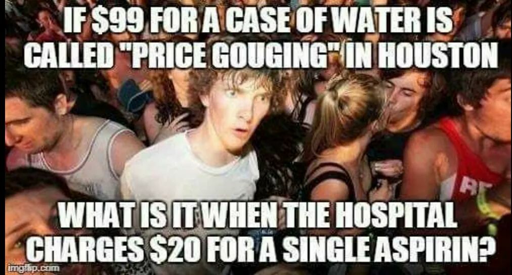 If 99 for a case of water is price gouging.jpg