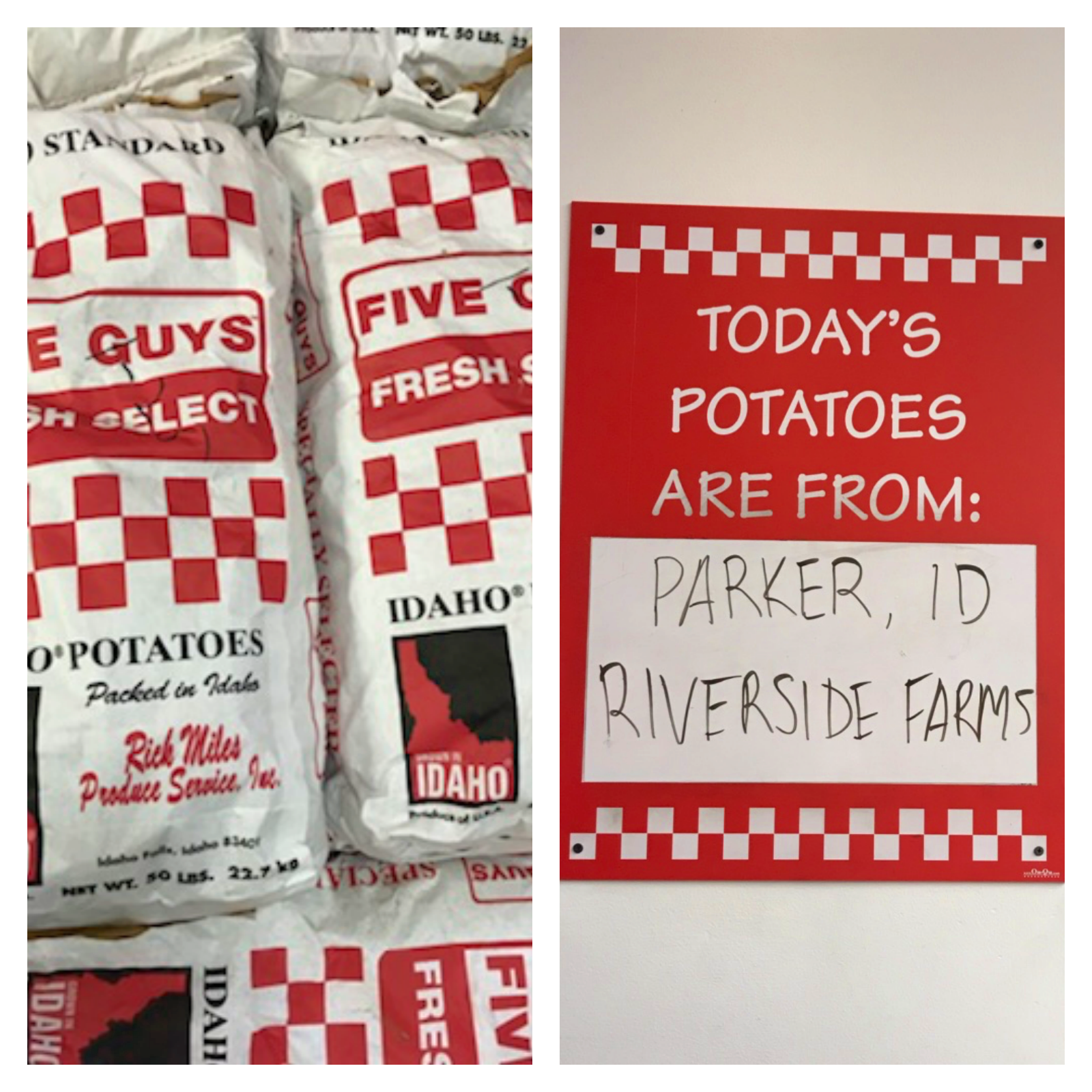 The Real Reason You Always See Bags Of Potatoes Inside Five Guys