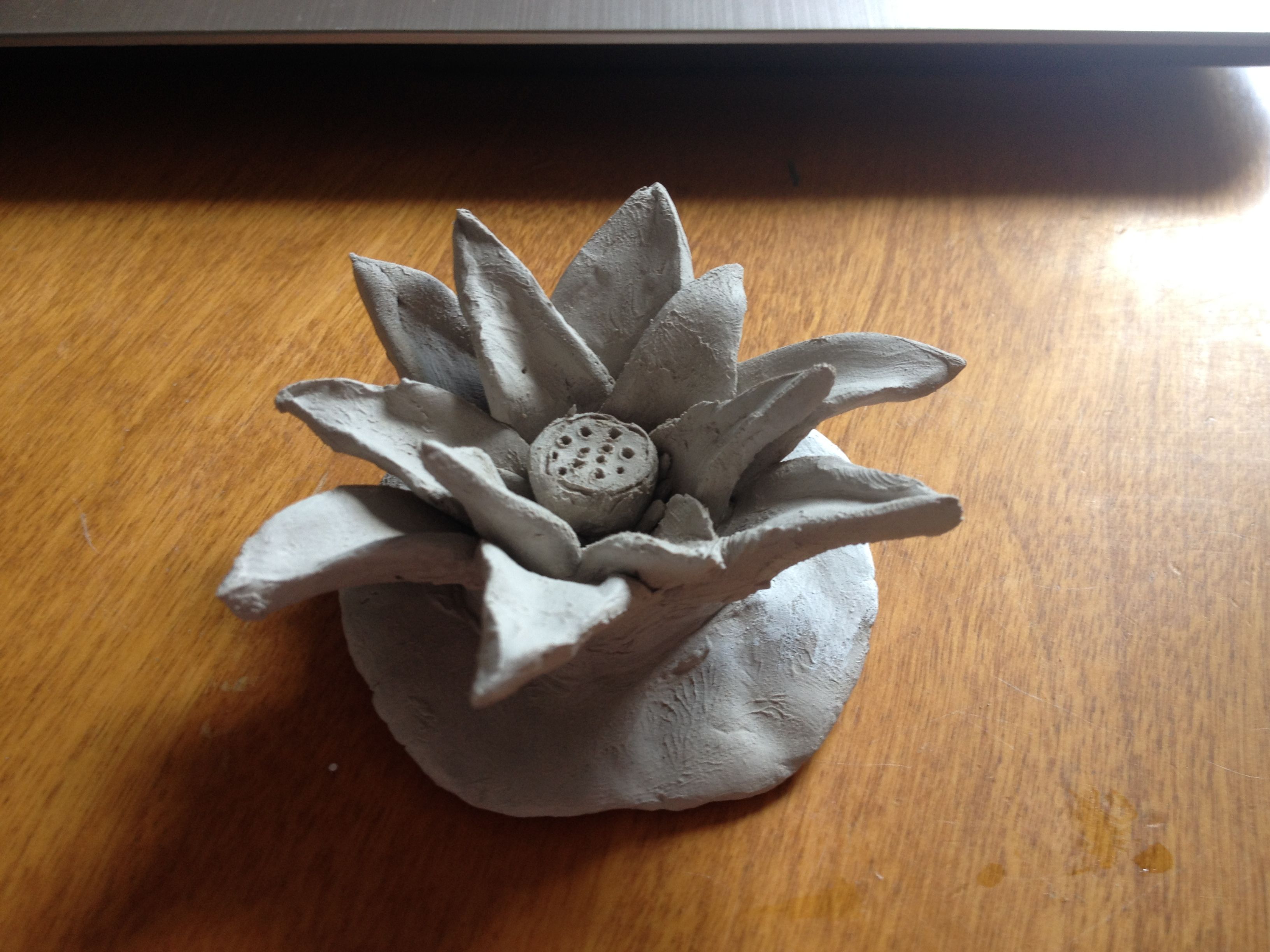 clay sculpture flowers