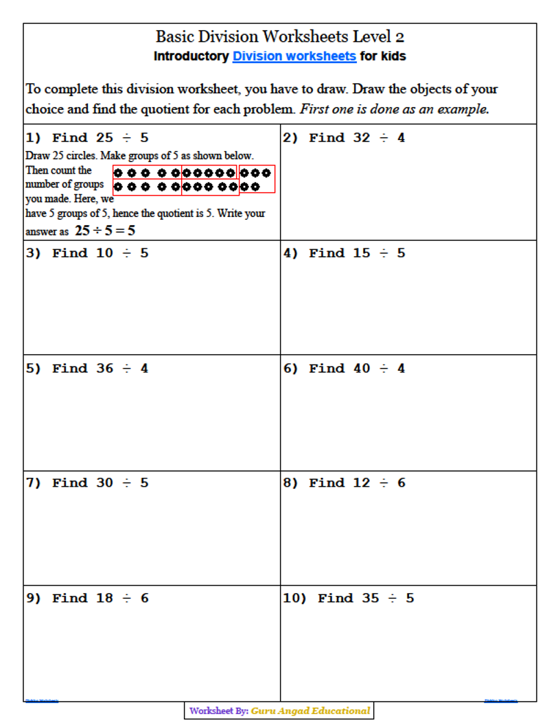 3rd grade math basic division practice sheets round 2 steemit