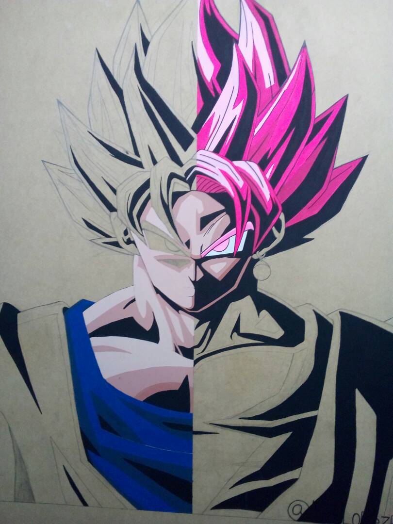 Painting of Goku Super Saiyajin Blue. — Steemit