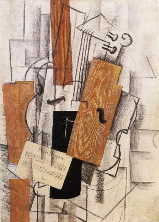 Georges Braque, Violin and Sheet Music on a Table (Petit Oiseau).jpg