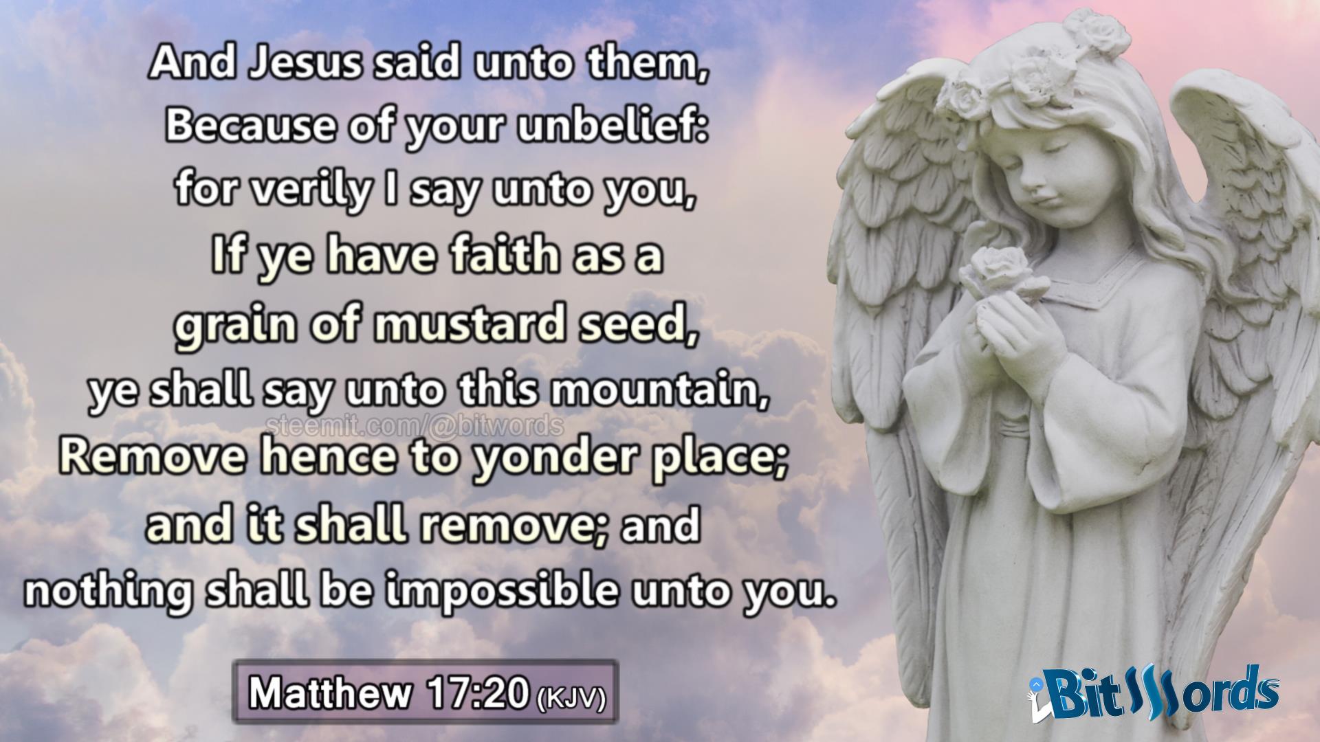 Download Bible Verse Of The Day 18 If Ye Have Faith As A Grain Of Mustard Seed Matthew 17 20 Steemit