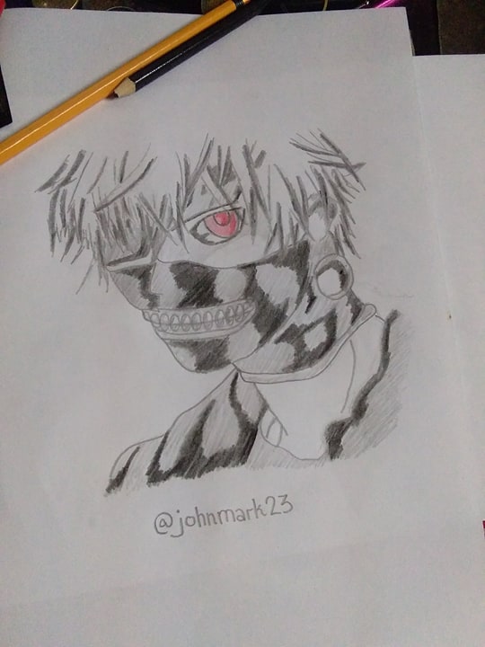 Inked drawing of Kaneki Ken from Tokyo Ghoul~ I finally found the time to  draw!! Hope you guys like it 😭 ♢ ♢ ♢ #アニメ #漫�... | Instagram