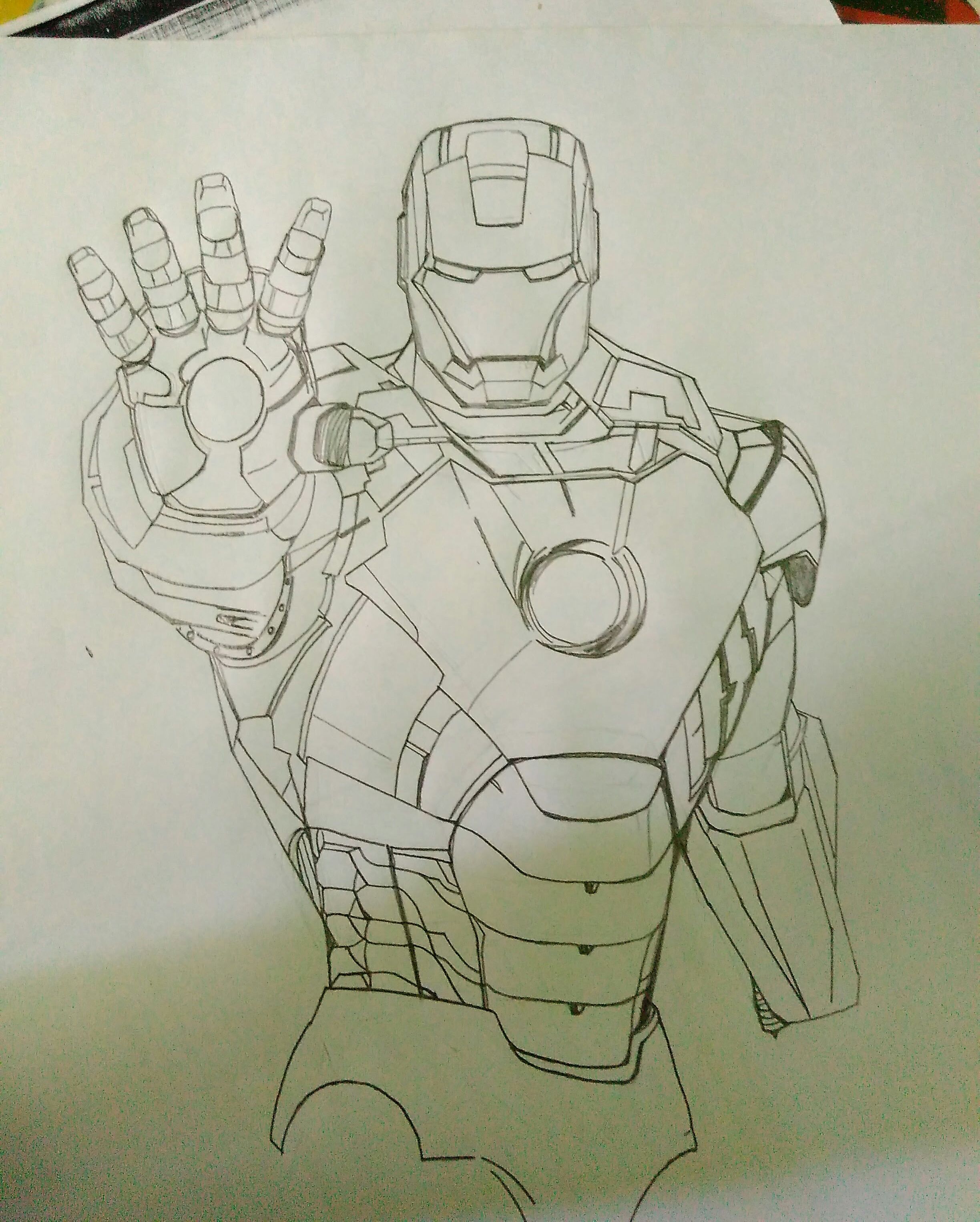 Yenthe Joline Art Blog — Iron man sketch. All done with a regular...