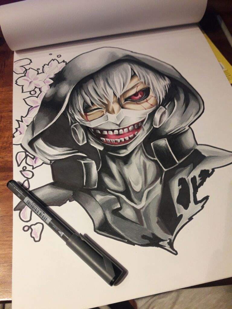 Painting Ken Kaneki From Tokyo Ghoul Steemit