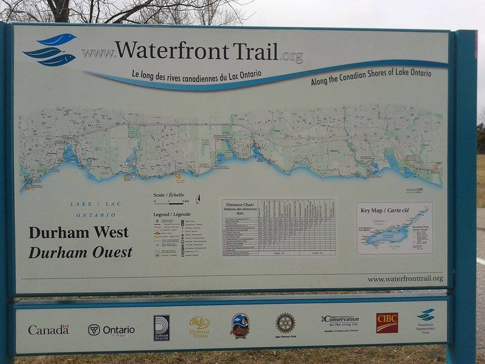 Waterfront Trail Distance Chart