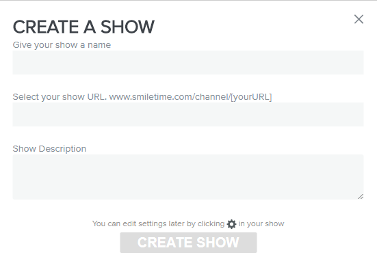 To create a channel  you give your show a name and then you type in your show url and show descprtion and you press create.png