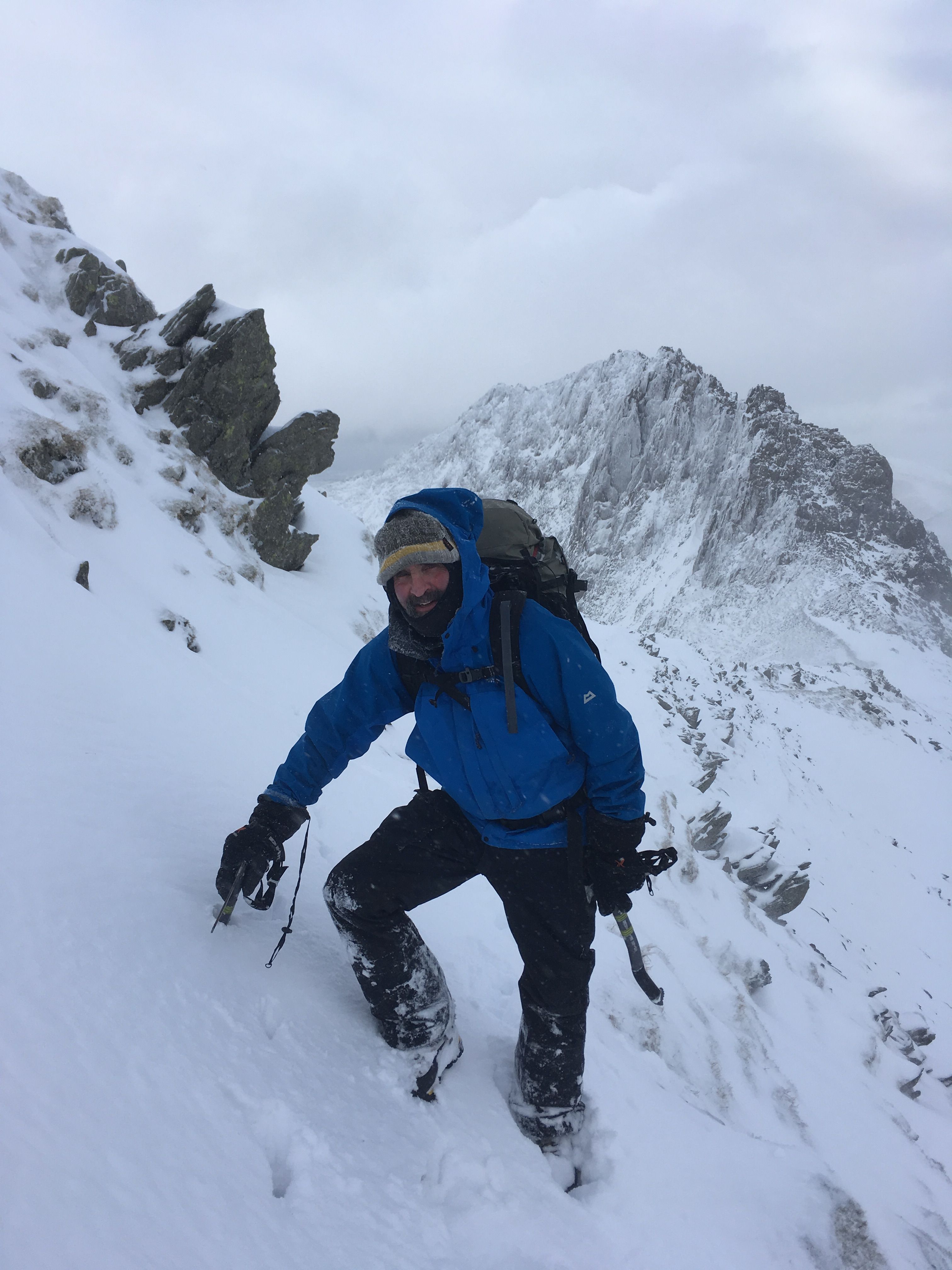 A Winter S Ridge With A Local Legend Crib Y Ddysgl Snowdonia Uk