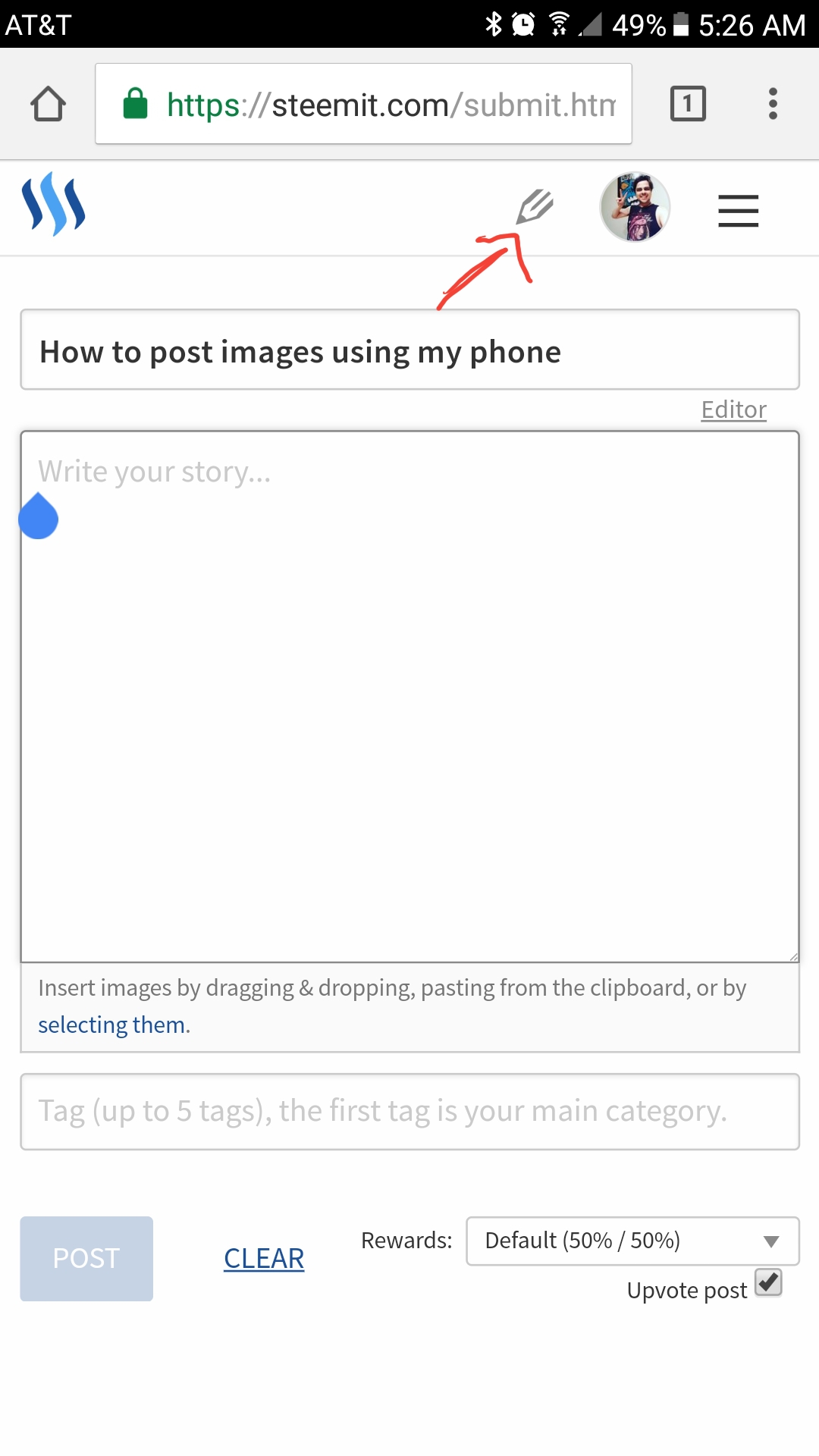 How I post images using my phone — Steemit