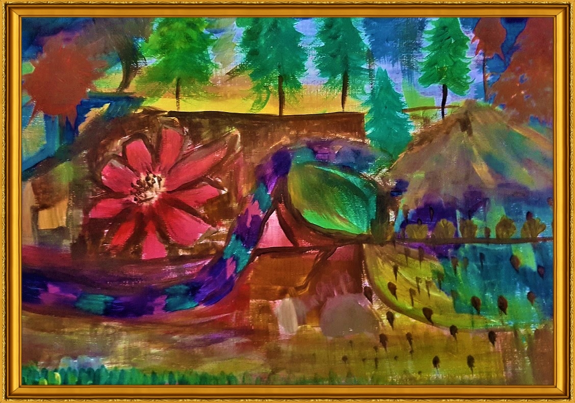 Abstract Acrylic Painting On Canvas Planet Life Steemit