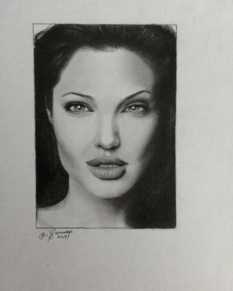 angelina jolie drawing