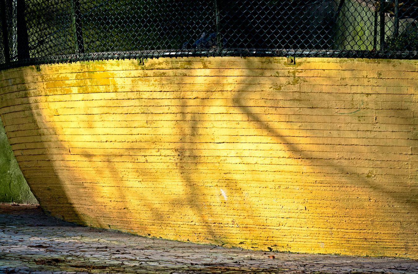 Concrete bottom painted yellow