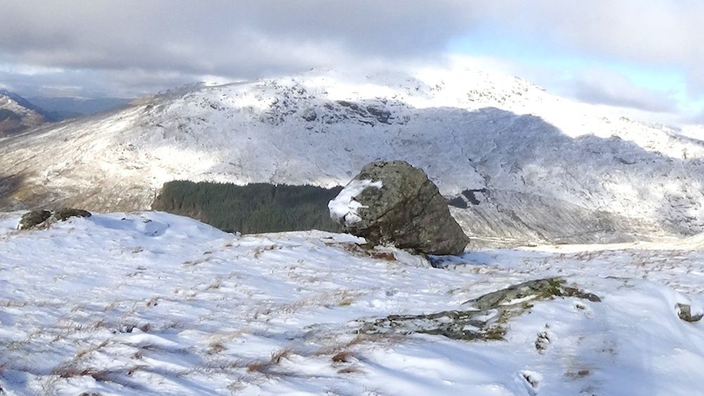 44 Beautiful pic of marker stone and Ben Donich on way back down.jpg