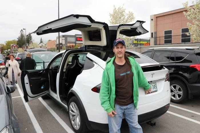 Tesla Model X Suv In Our Costco Parking Lot The Gullwing