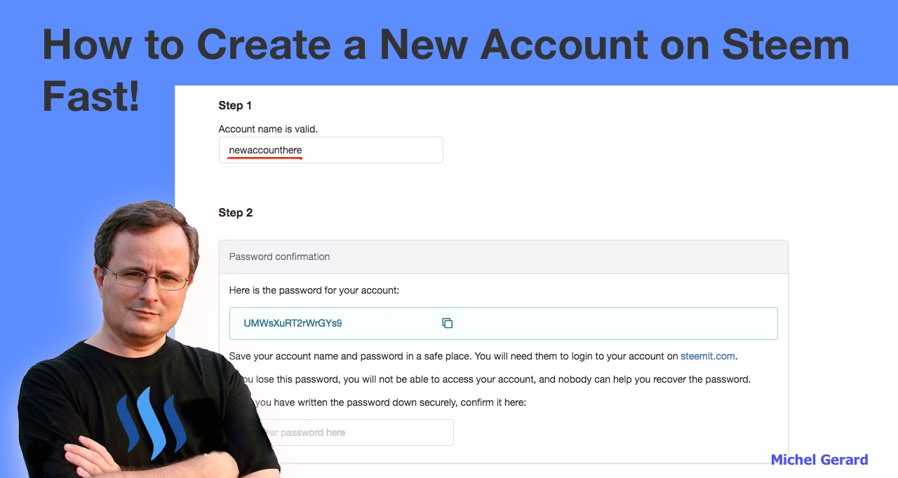 How to Create a New Account on Steem Fast!