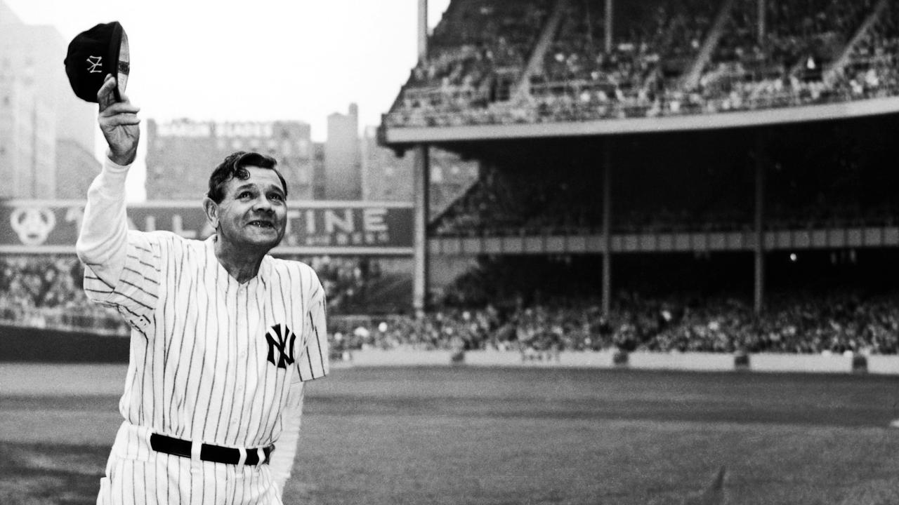 Babe Ruth The Sultan of Swat Retires at Yankee Stadium Colorized