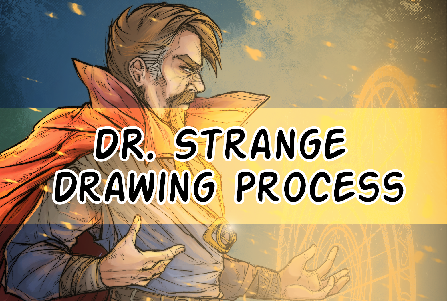 Doctor Strange Drawing Step By Step, HD Png Download - kindpng