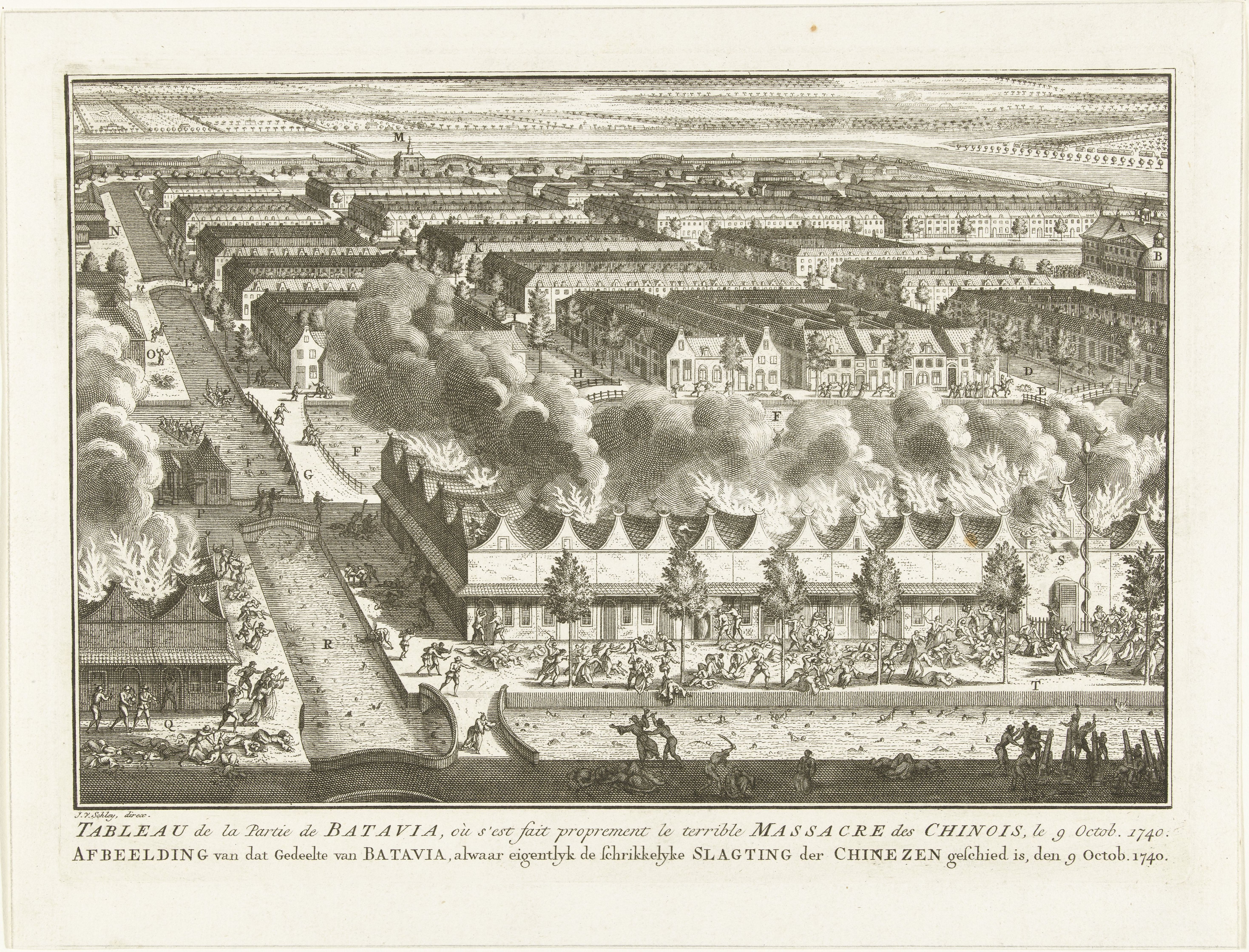 Moord op Chinezen te Batavia, 1740, Jacob van der Schley, naar Adolf van der Laan, 1761 - 1763.jpg