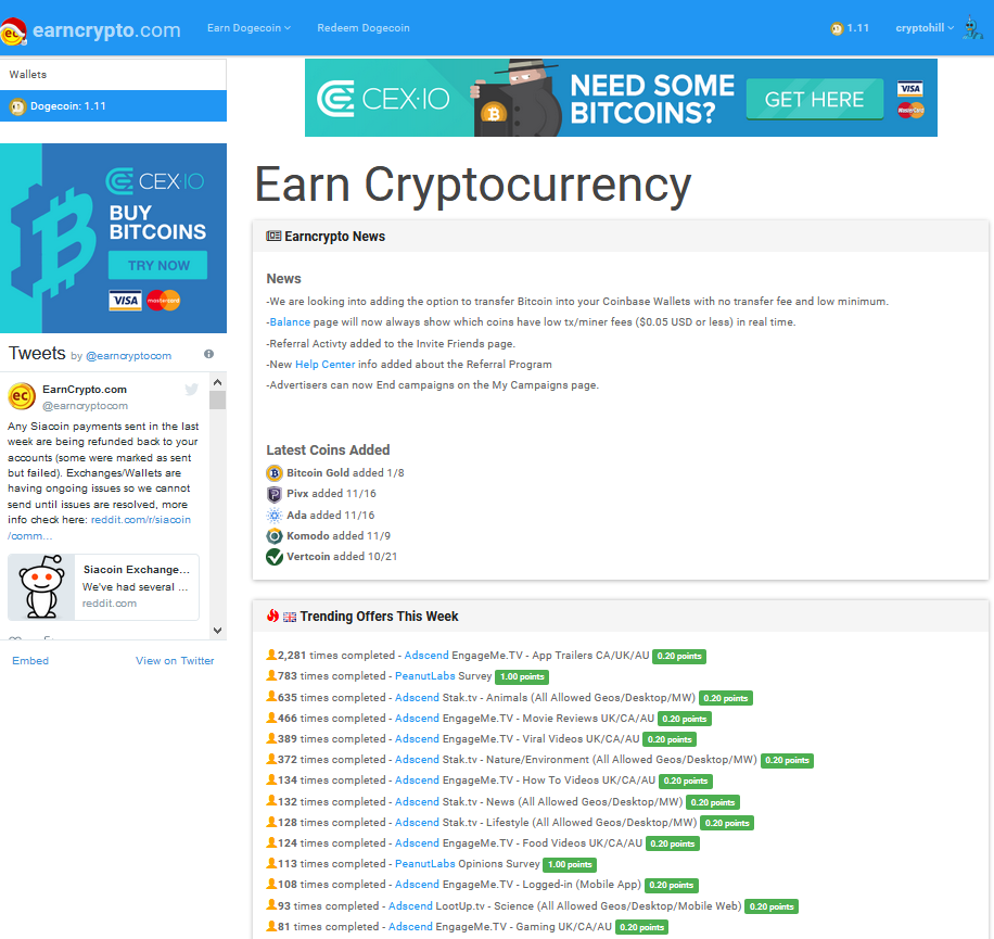 Earn bitcoins viewing websites and videos