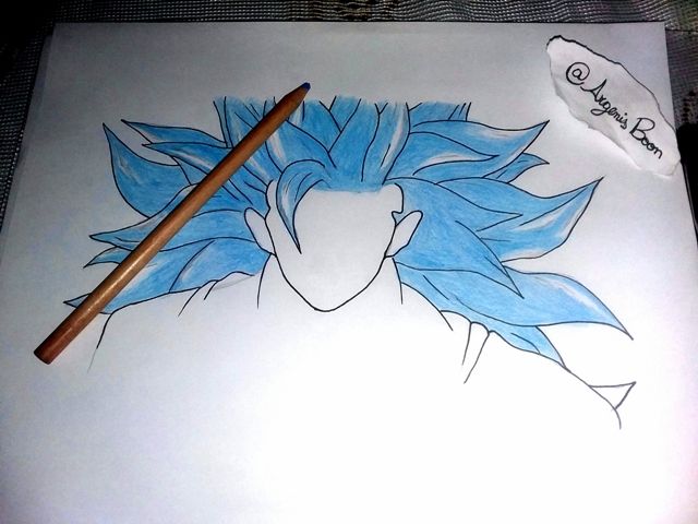 Painting of Goku Super Saiyajin Blue. — Steemit