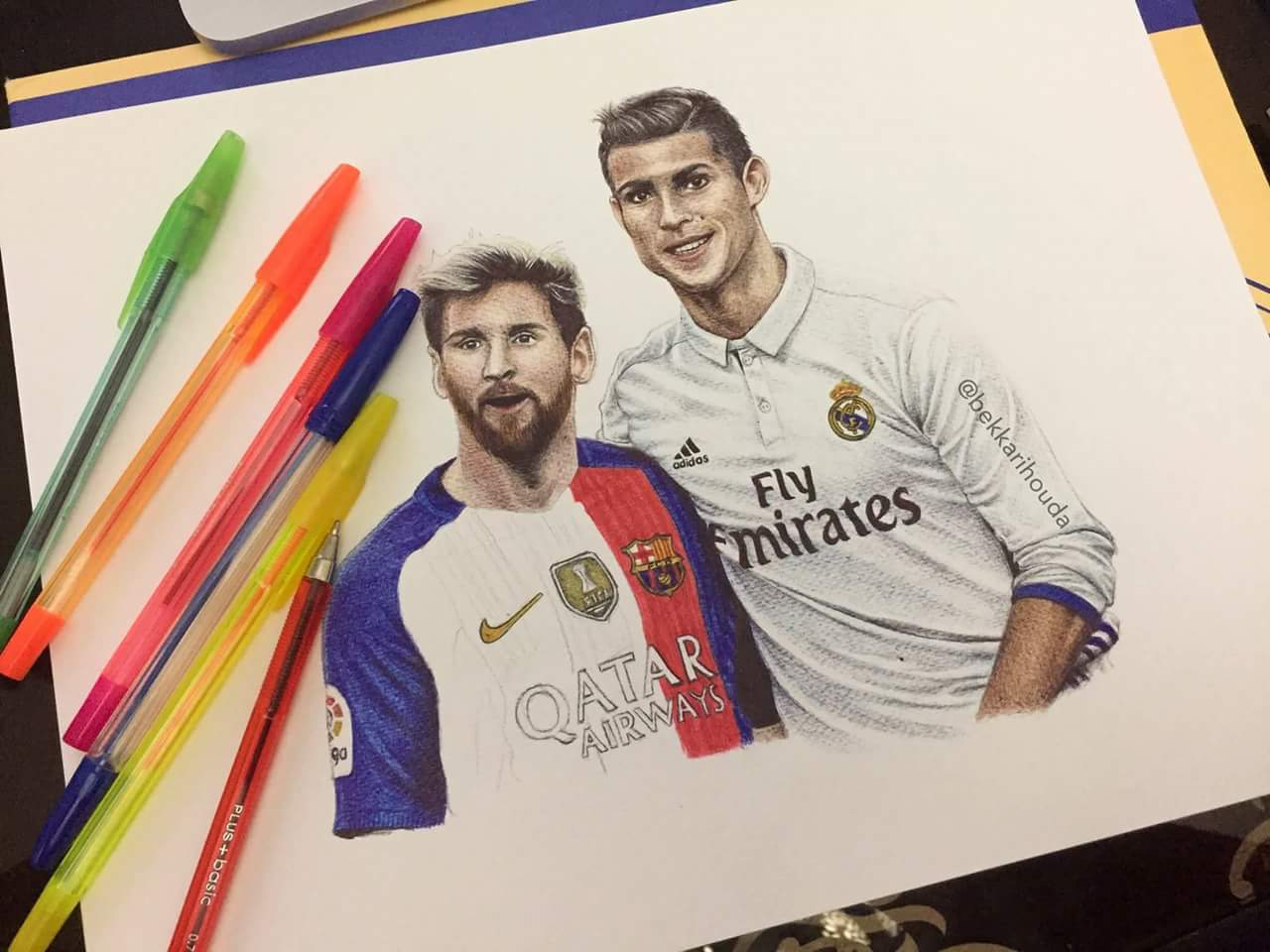 Painting Of Messi Vs Ronaldo In Gradnino Size - GranNino