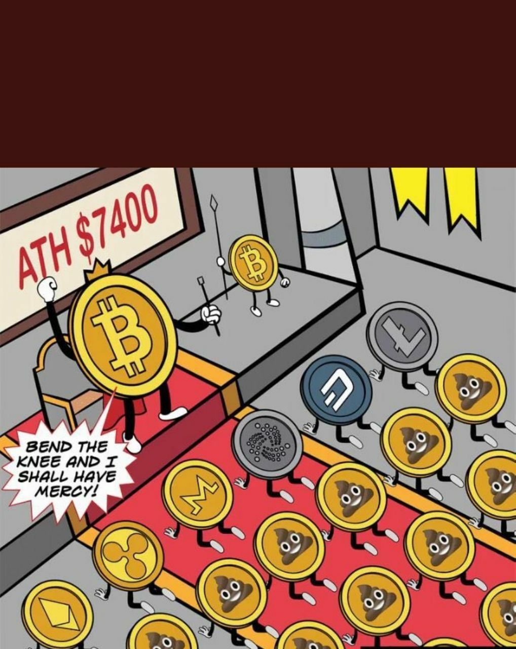 Crypto meme of the day (made me laugh) all salute the king! — Steemit