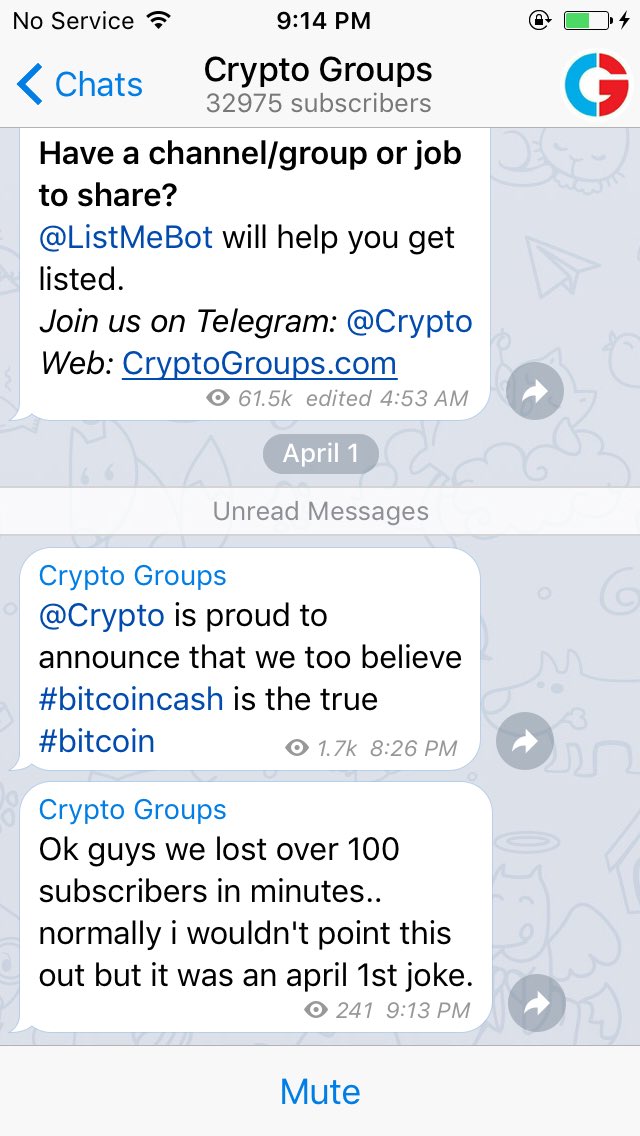 Crypto Group On Telegram Loses 100 Subscribers Over Bitcoin Cash - 