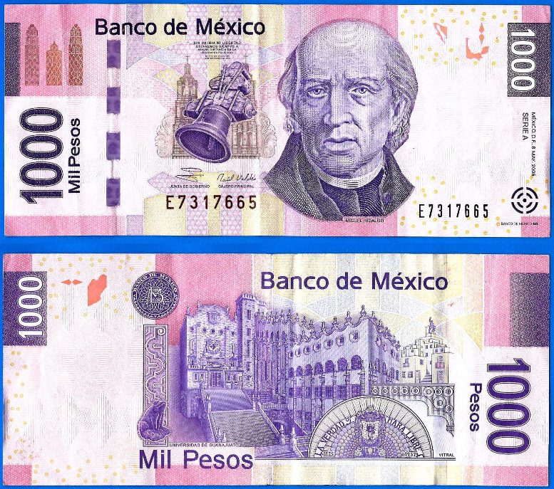 Estos son actualmente los billetes en circulación en México. — Steemkr