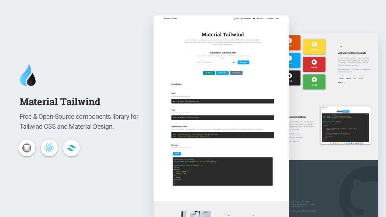 Tailwind css components. Tailwind css components