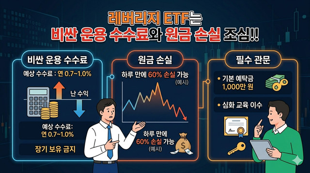 레버리지 ETF는 비싼 운용 수수료와 원금 손실 조심.jpg