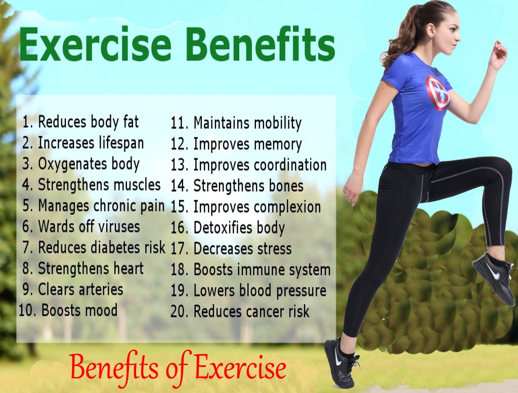 Doing sports advantages. Benefits of exercise. Health benefits of exercise. Health benefits of physical exercise. Benefits of Sports.