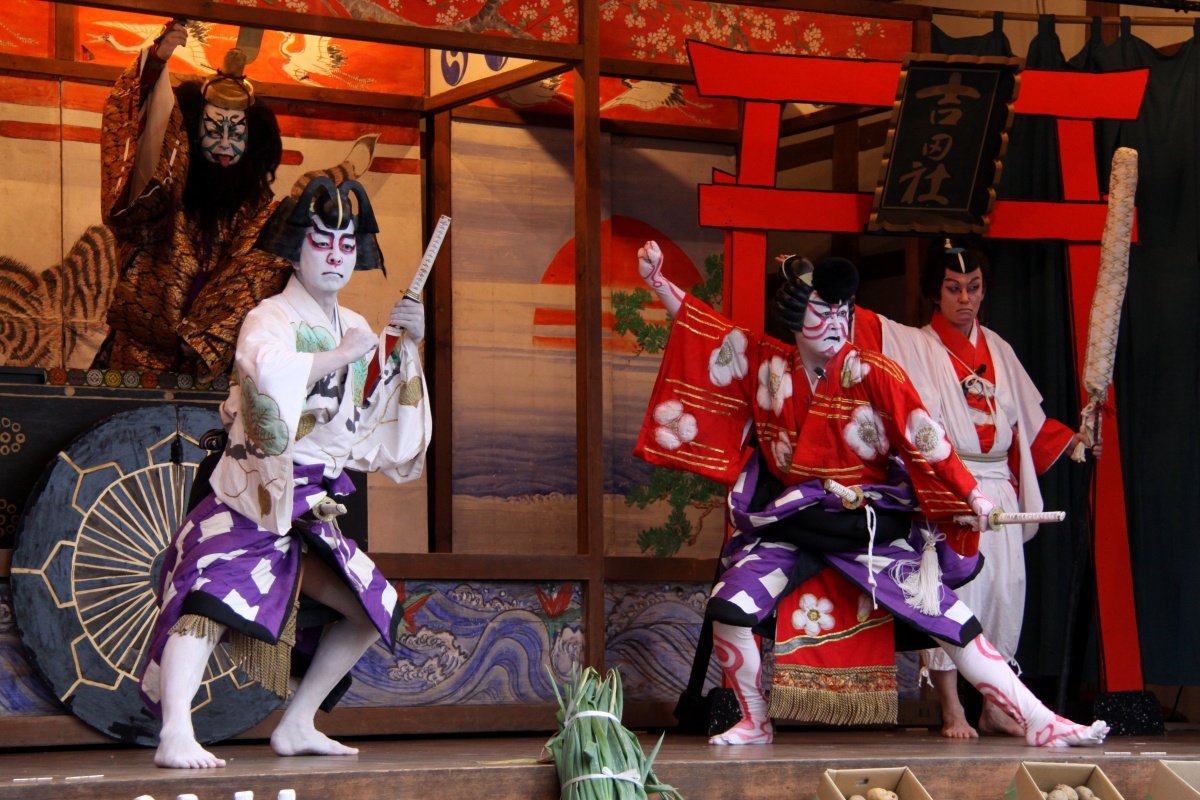 Японский театр кабуки фото