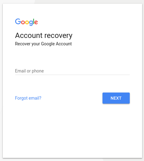 Google recover
