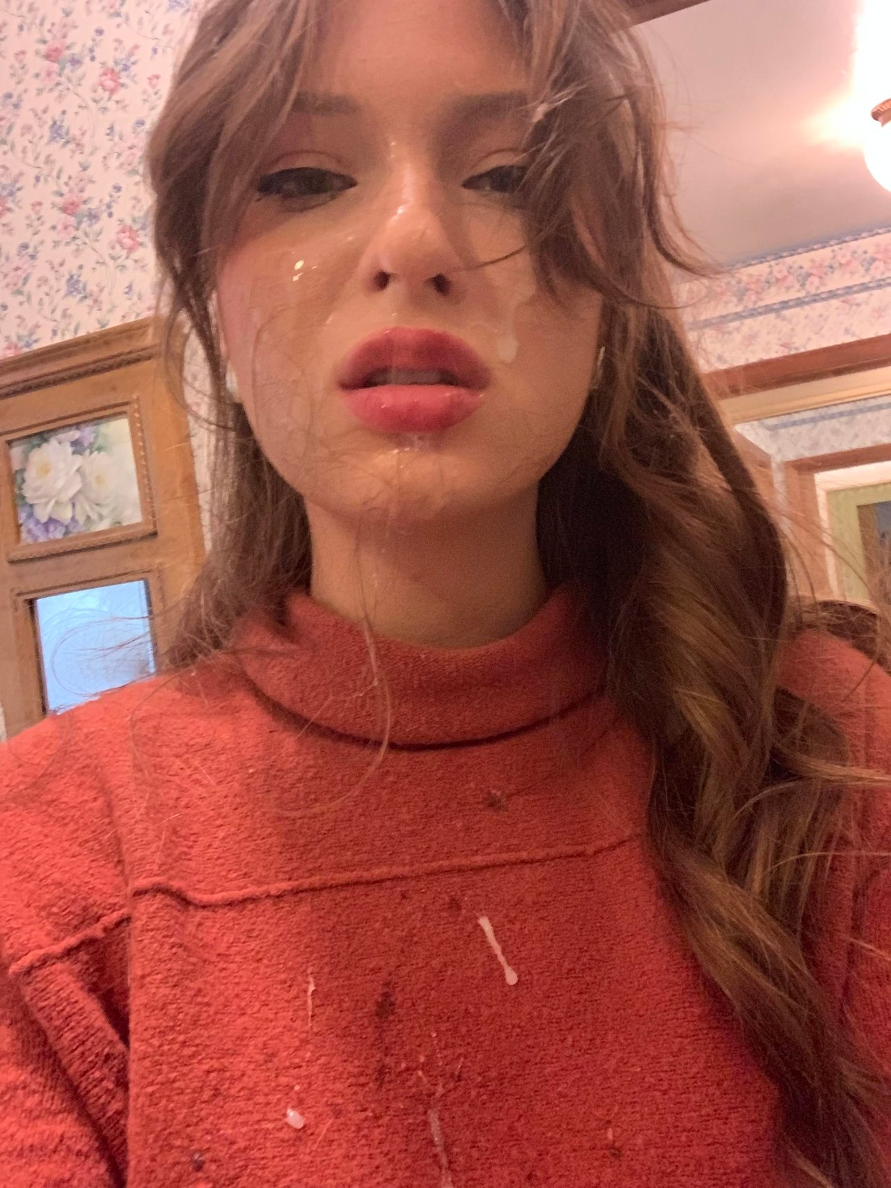 Pouty lips after face fucking oc.