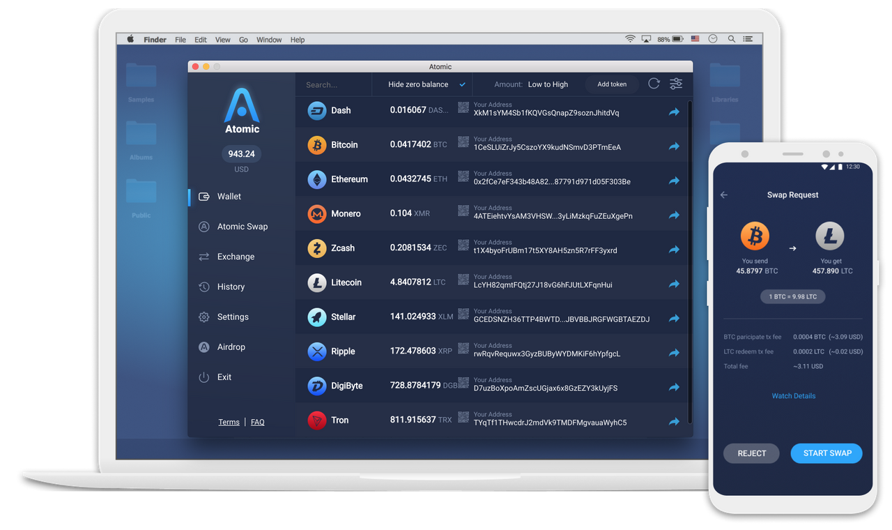 Как создать крипто кошелек. Atomic Wallet. Интерфейс приложения криптокошелька. Десктопный кошелек для Ethereum. Desktop Crypto Wallet