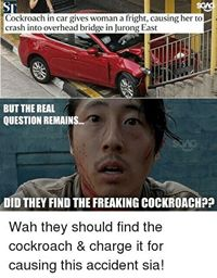 Car question. Car Charging memes. She couldn't crashing into the car. I'll show you why they Call me Cockroach.